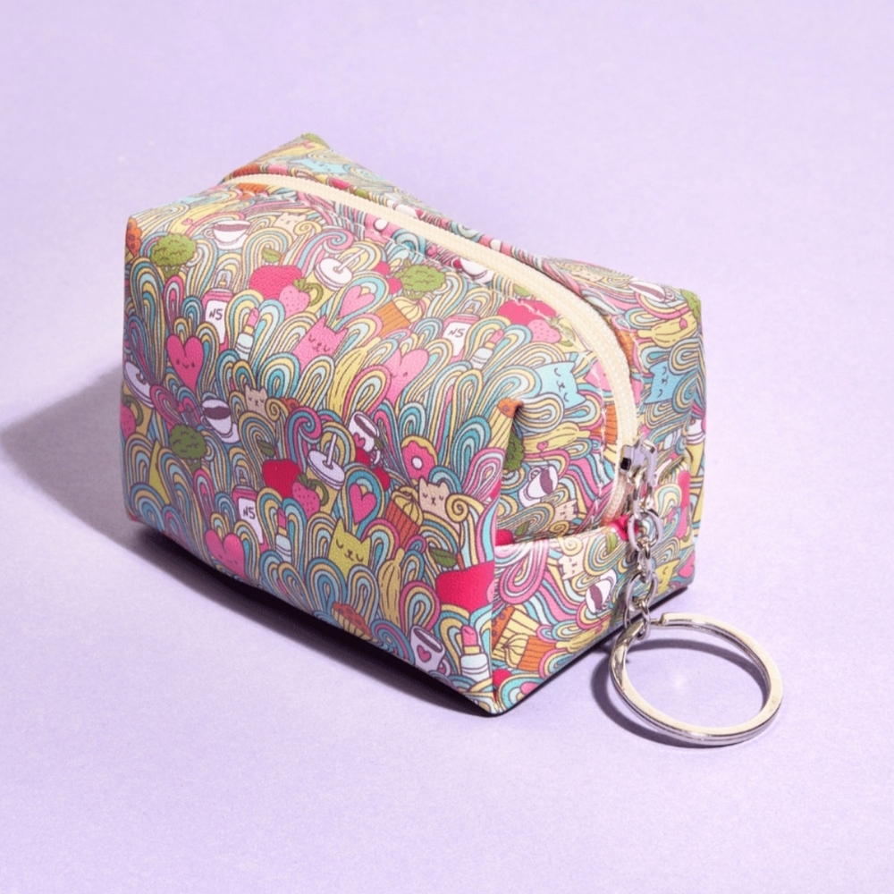 Colorful Patterned Keychain Pouch - Picture 1 of 5